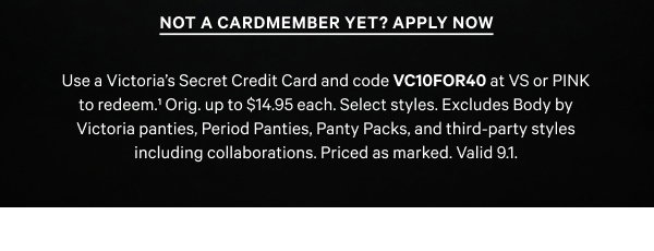 Not a Cardmember Yet? Apply Now