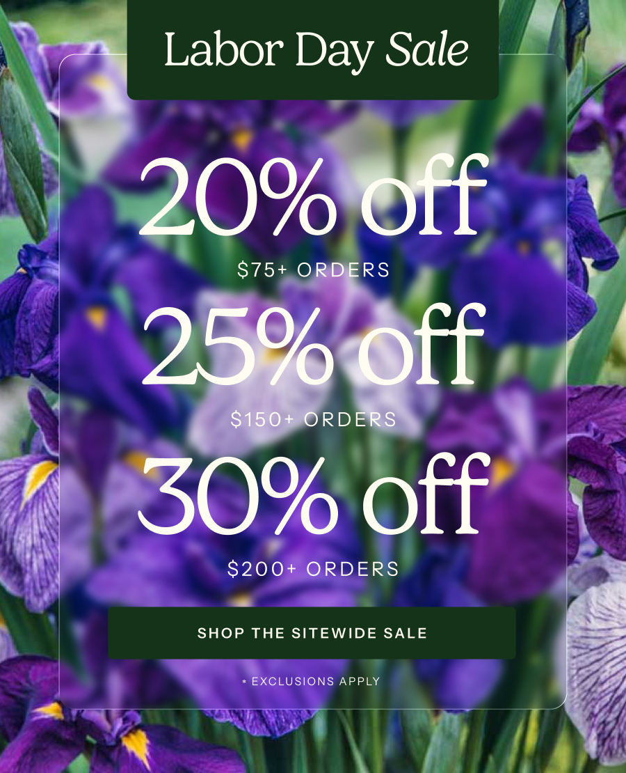 Labor Day Sale - 20% off $75+, 25% off $150+, 30% off $200+ - Exlcustions Apply