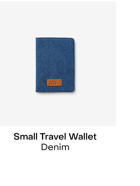 Small Travel Wallet Denim