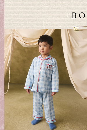 Blue Cath Kidson Gingham Single Button Through Pyjamas
