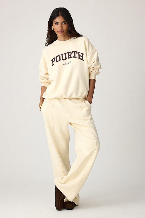 4th & Reckless Fergie Pintuck Wide-Leg Joggers