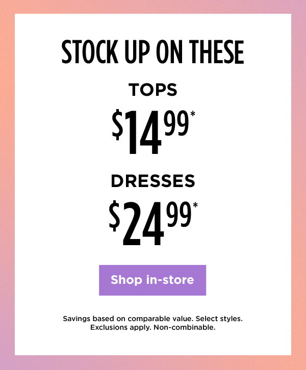 Stock up on these