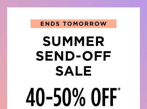 Summer send off sale