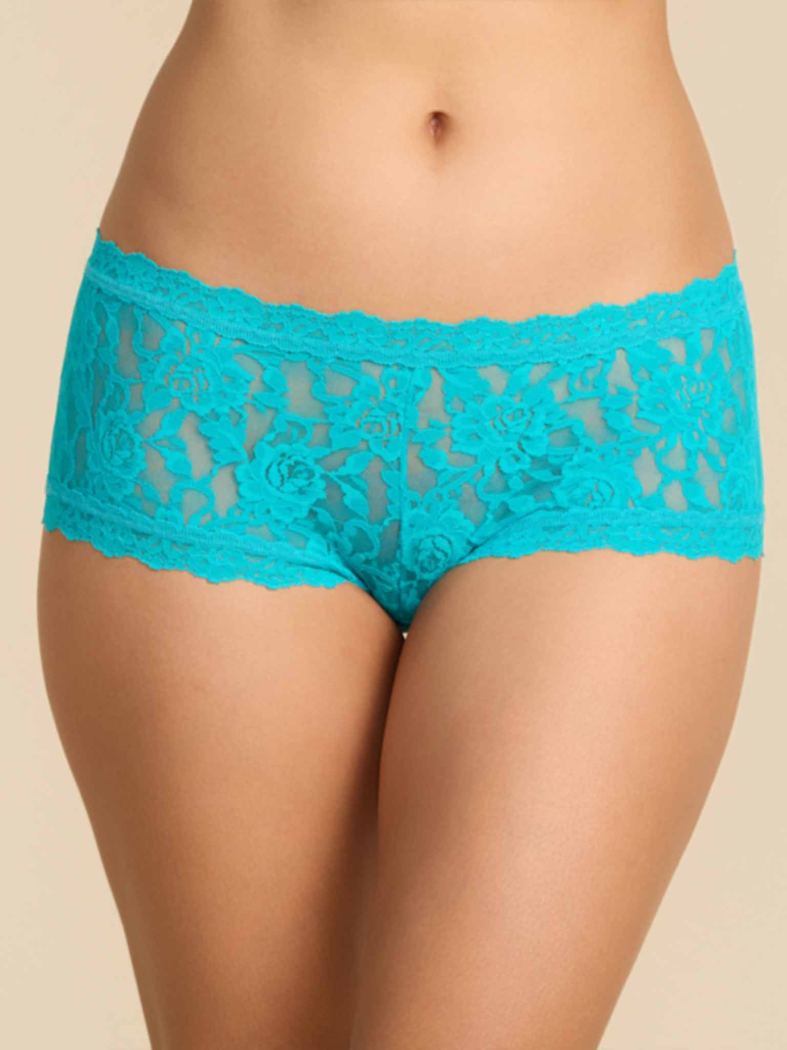Image of Signature Lace® Boyshort Turkish Tile Blue