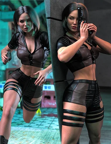 Z Critical Hit Gun Prop and Poses for Genesis 9 and 8 Female