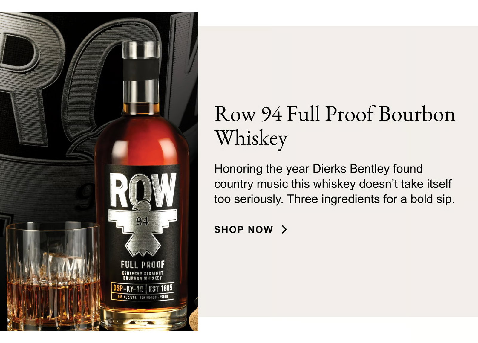 Row 94 Full Proof Bourbon Whiskey - Shop Now