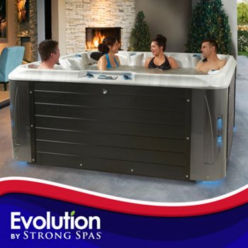 Evolution by Strong Spas Oxford 121-jet, 7-person Acrylic Spa, Brown