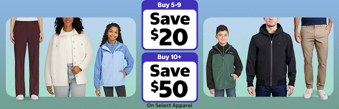 Buy 5-9, Save $20 Buy 10+, Save $50