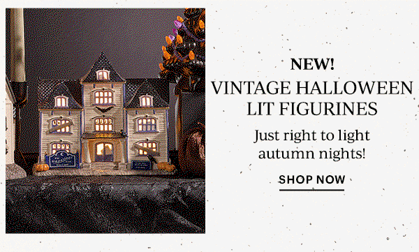 NEW!  VINTAGE HALLOWEEN LIT FIGURINES  Just right to light autumn nights!  SHOP NOW