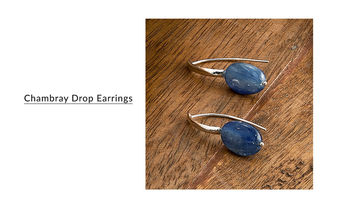 Chambray Drop Earrings