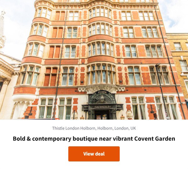 Bold & contemporary boutique near vibrant Covent Garden