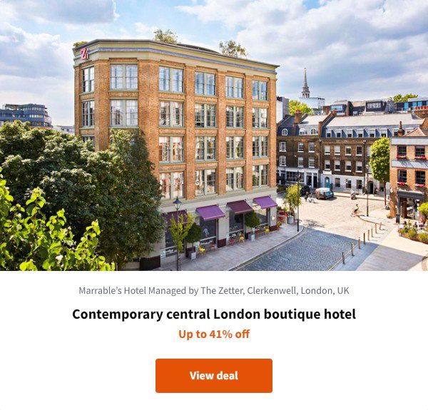 Contemporary central London boutique hotel
