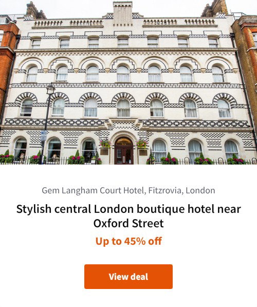 Stylish central London boutique hotel near Oxford Street