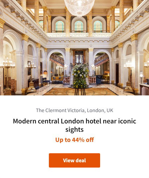 Modern central London hotel near iconic sights