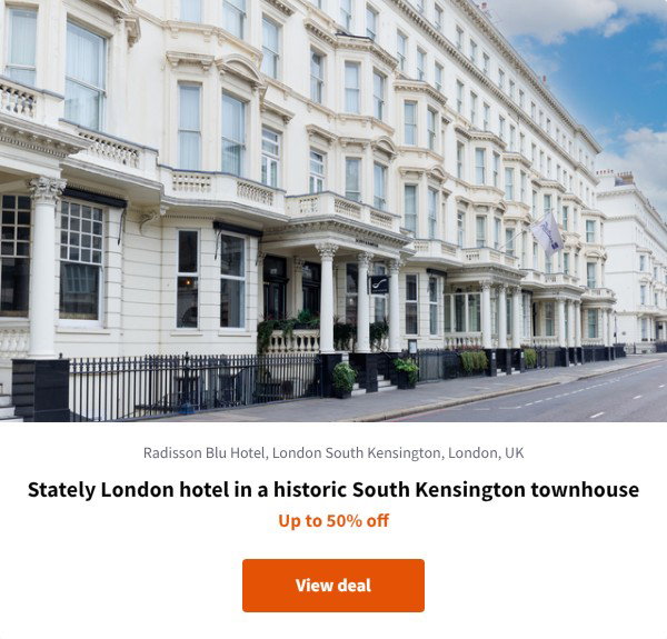 Stately London hotel in a historic South Kensington townhouse