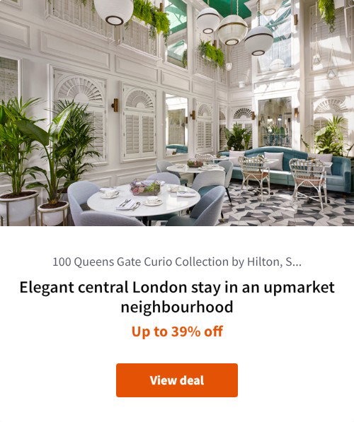 Elegant central London stay in an upmarket neighbourhood