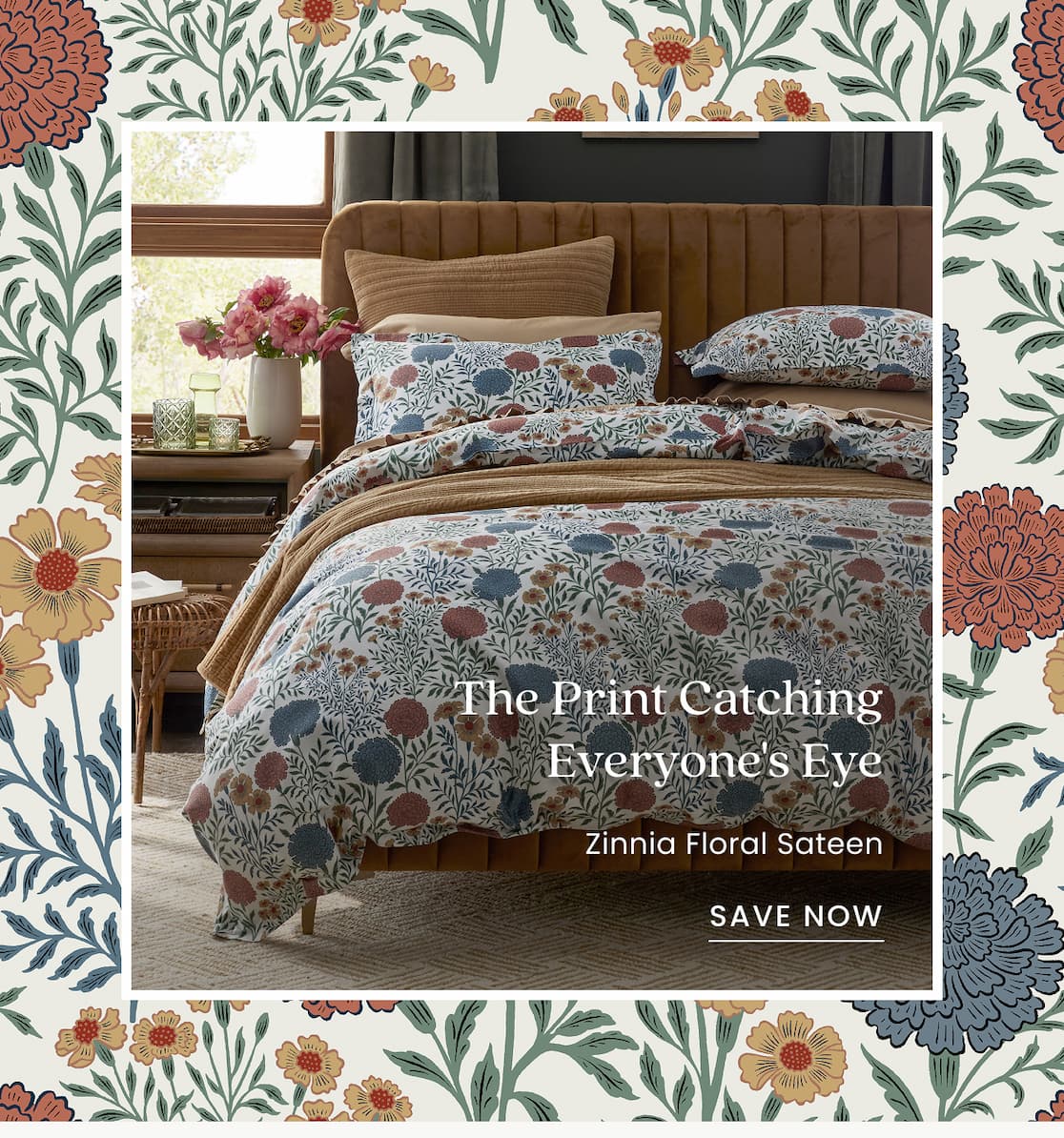 Zinnia Floral Sateen