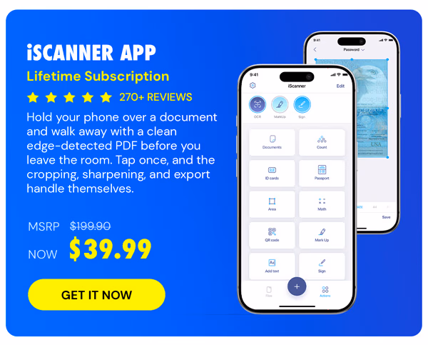 iScanner App: Lifetime Subscription