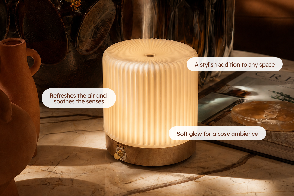 Striped  Electric Diffuser White