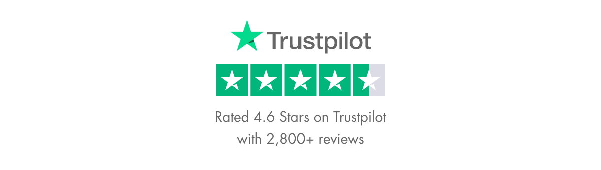 RATED 4.6 STARS ON TRUSTPILOT
