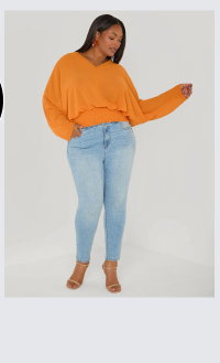 Smocked Waist Georgette Blouse