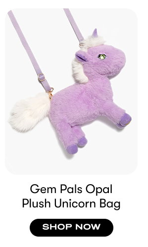 Gem Pals Opal Plush Unicorn Bag