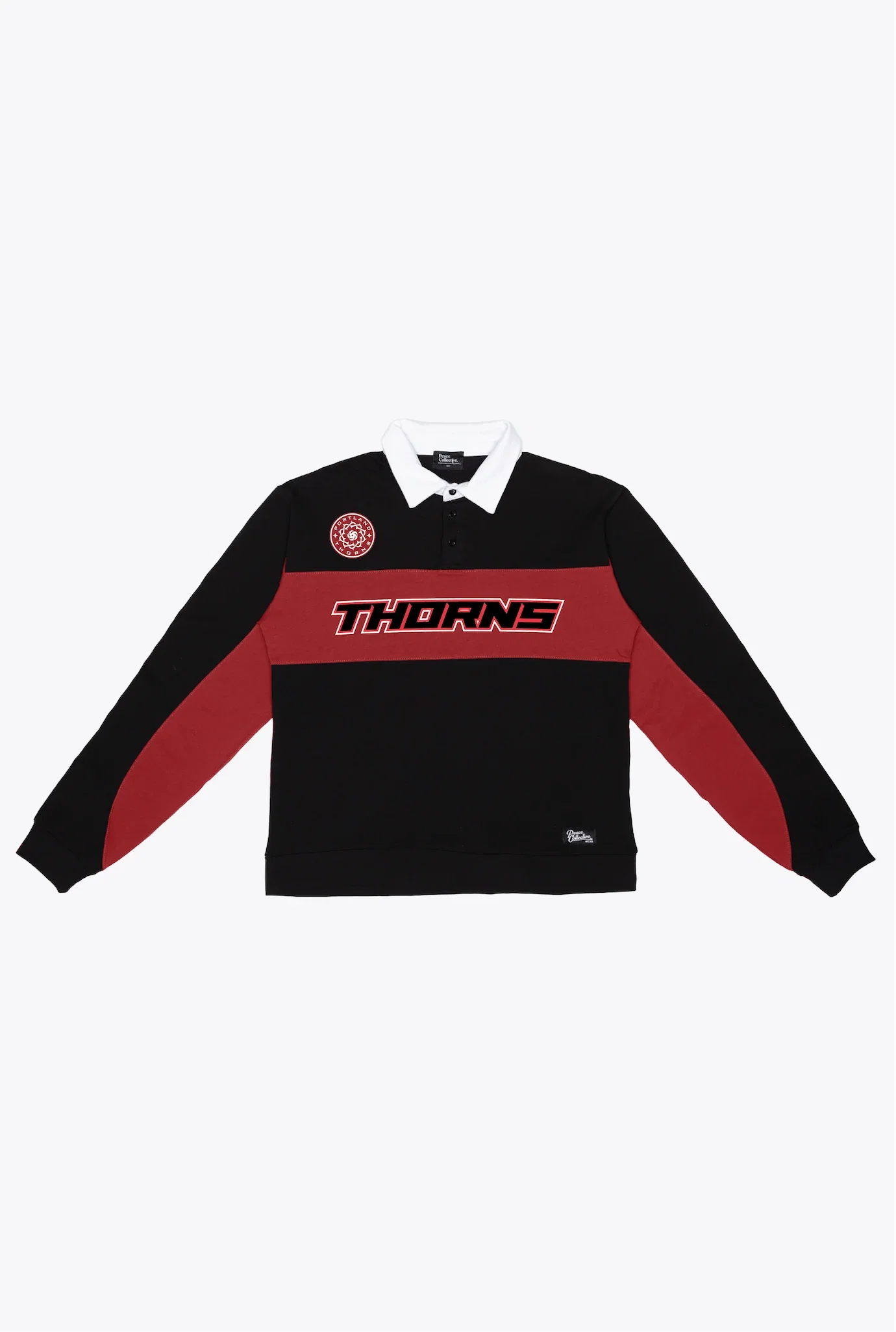 Image of Unisex Portland Thorns FC Oversized Long Sleeve Rugby Sweater