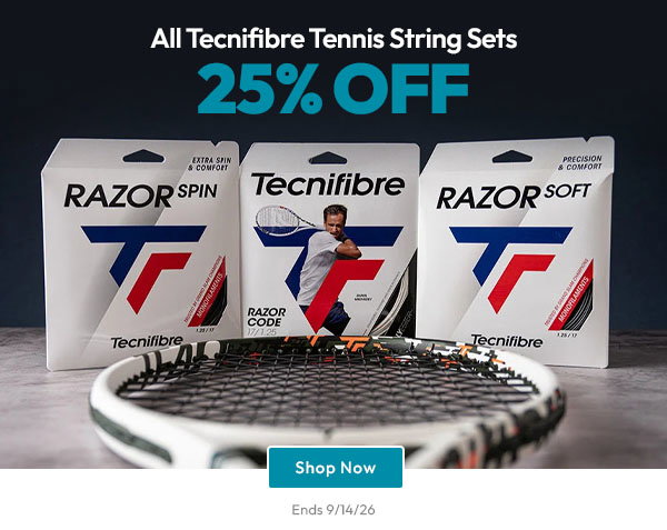 All Tecnifibre Tennis String Sets 25% Off | Shop Now | Ends 9/14/26