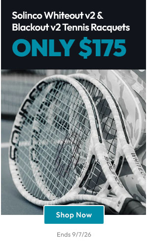 Solinco Whiteout v2 & Blackout v2 Tennis Racquets | ONLY $175 | Shop Now | Ends 9/7/26