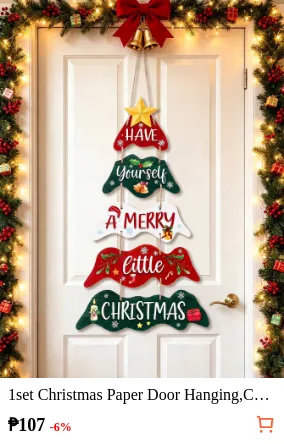 1set Christmas Paper Door Hanging...