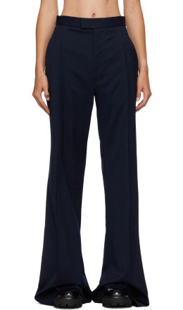 Navy Wide Leg Trousers