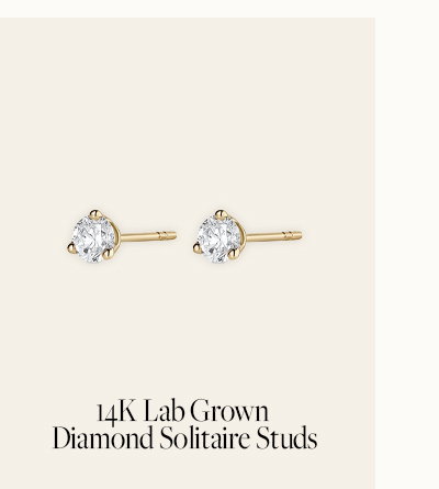 14K Lab Grown Diamond Solitaire Studs