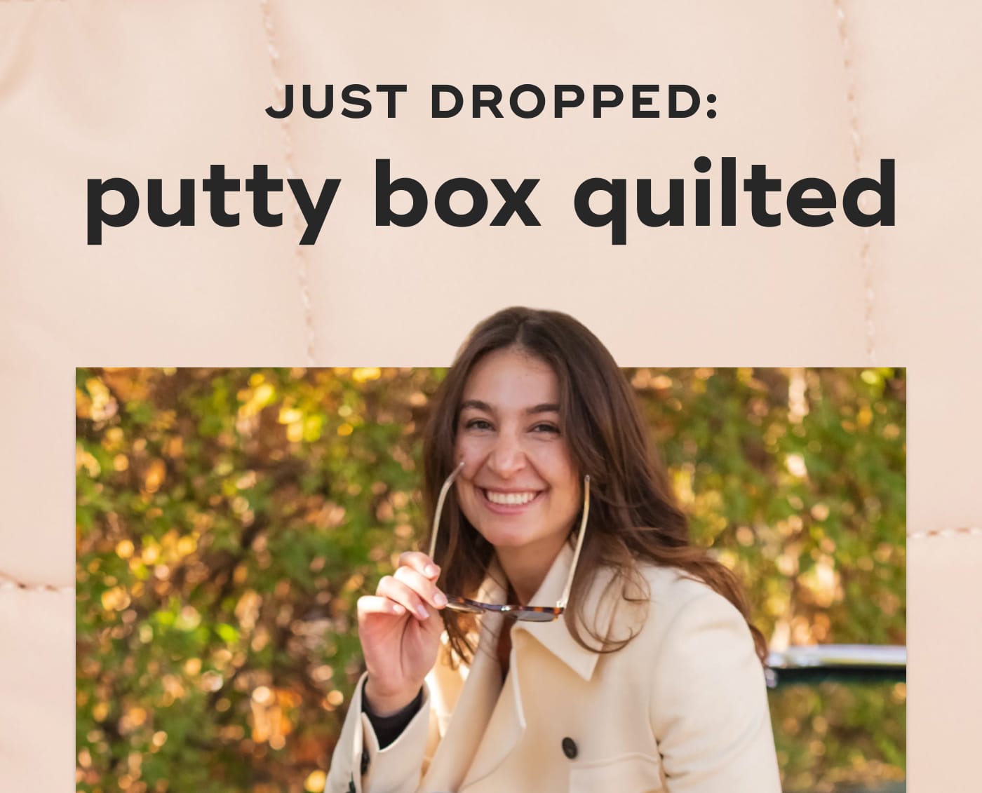 JUST DROPPED: putty box quilted
