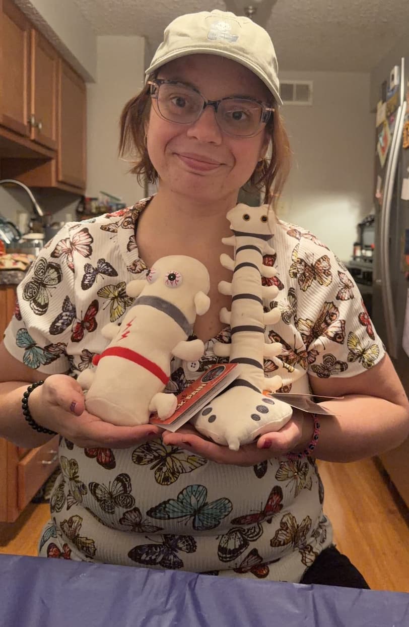 Amanda with Back Pain and Spine plush