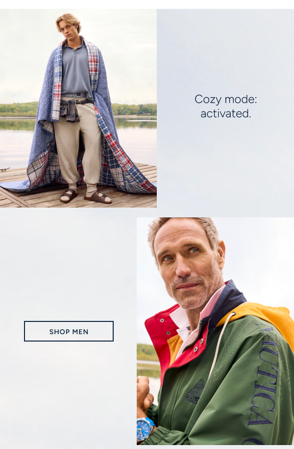 Cozy mode: activated. Shop men