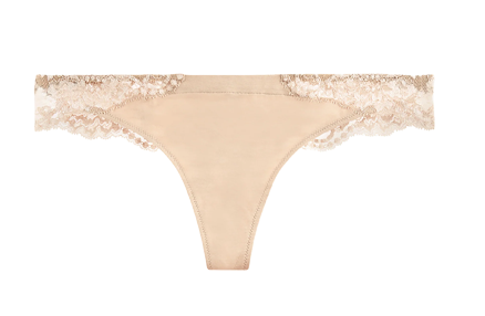 Souple Beige cotton thong