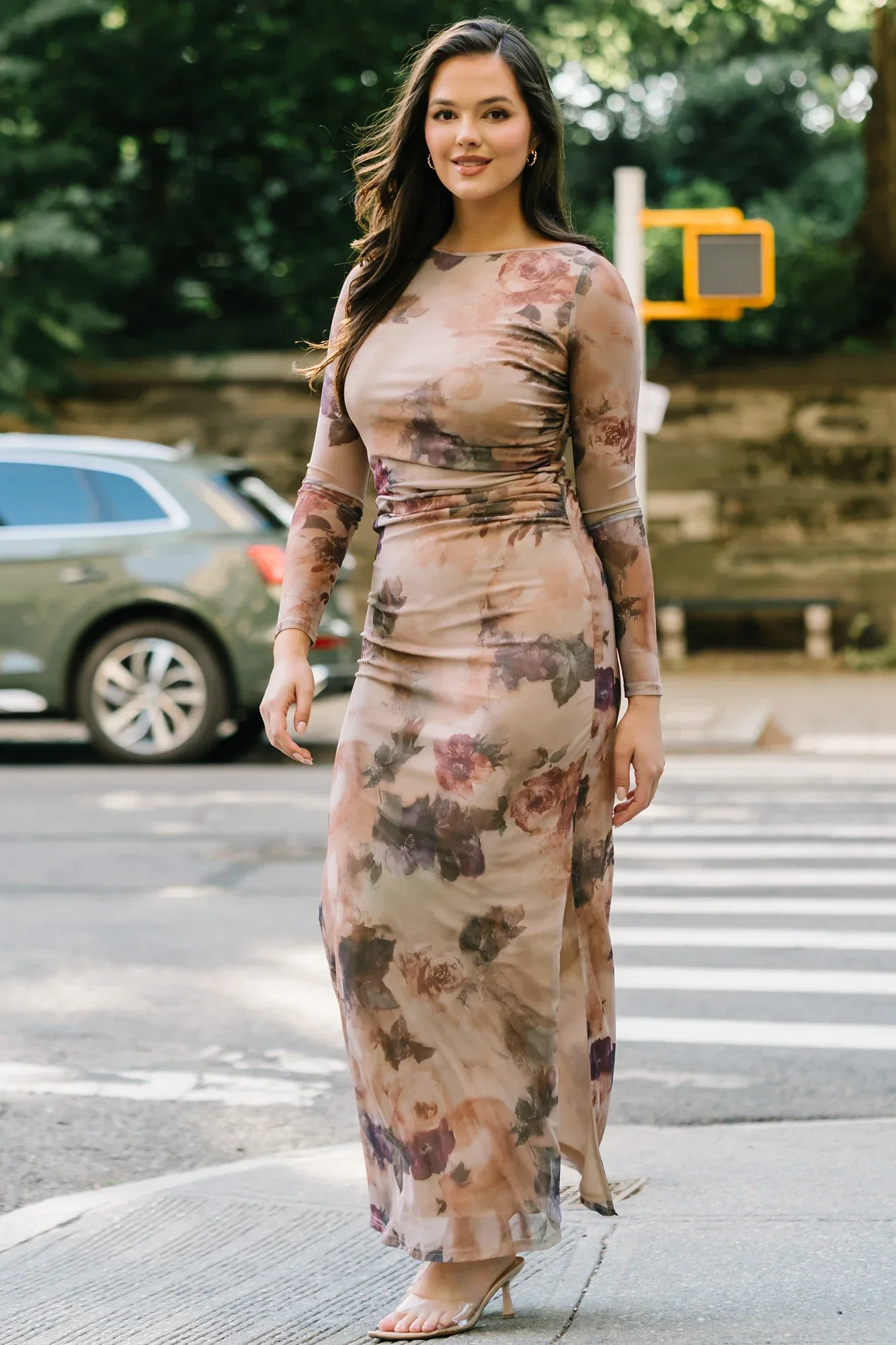 Image of Isadora Maxi Dress | Dark Taupe Floral