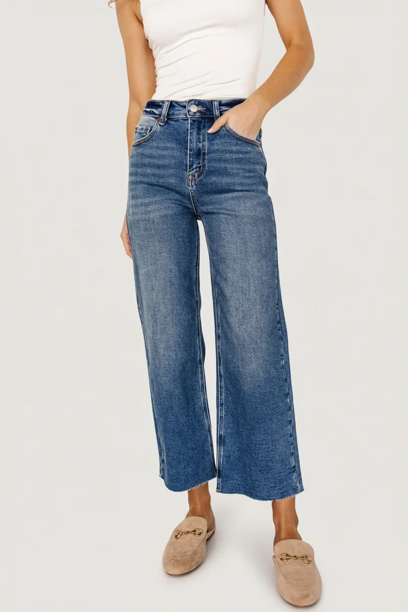 Image of Kirby High Rise Wide Leg Jeans | Medium Wash