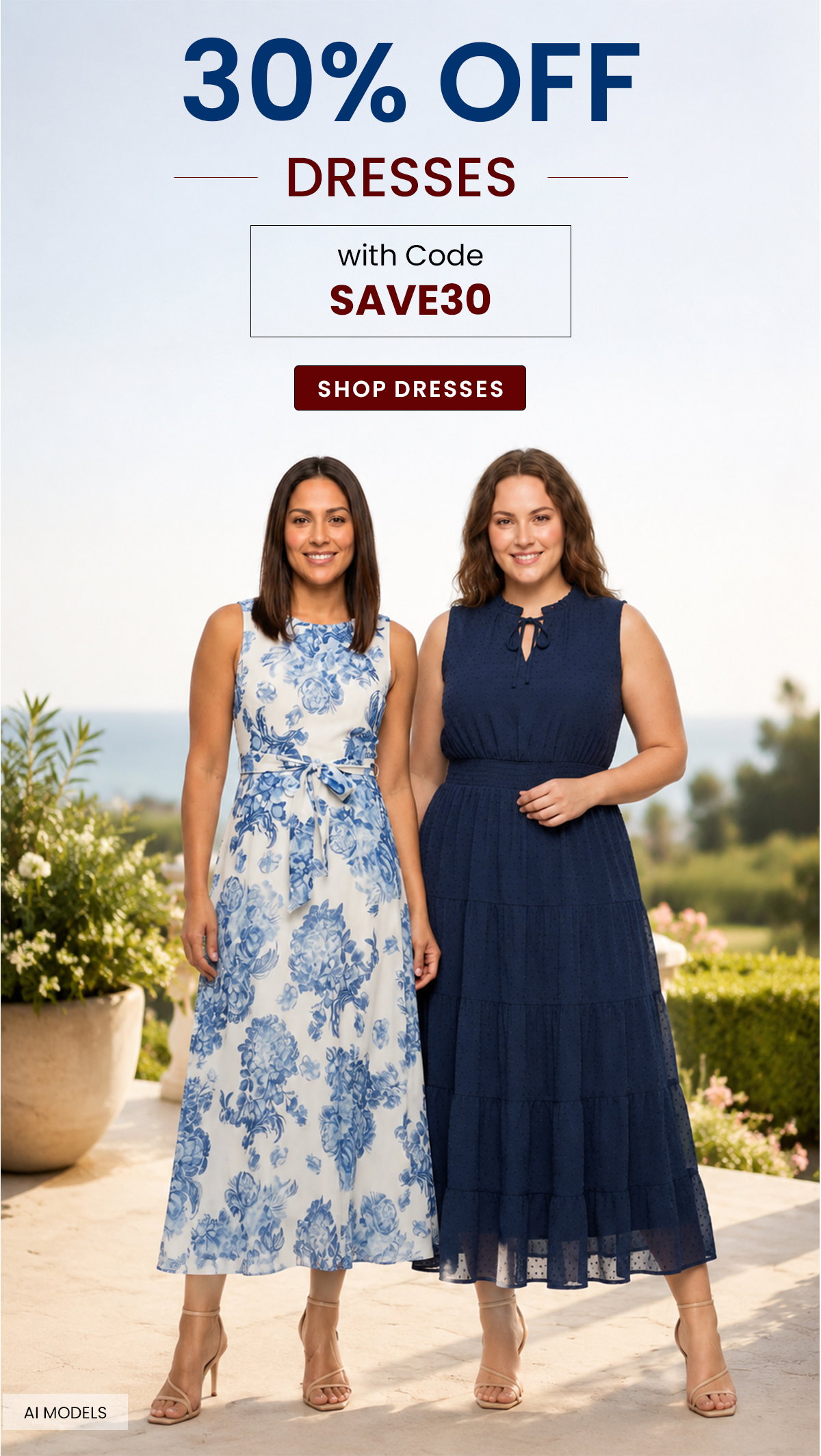 30% off all dresses with code SAVE30