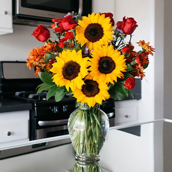 BASK IN THE<br>SUNFLOWERS
