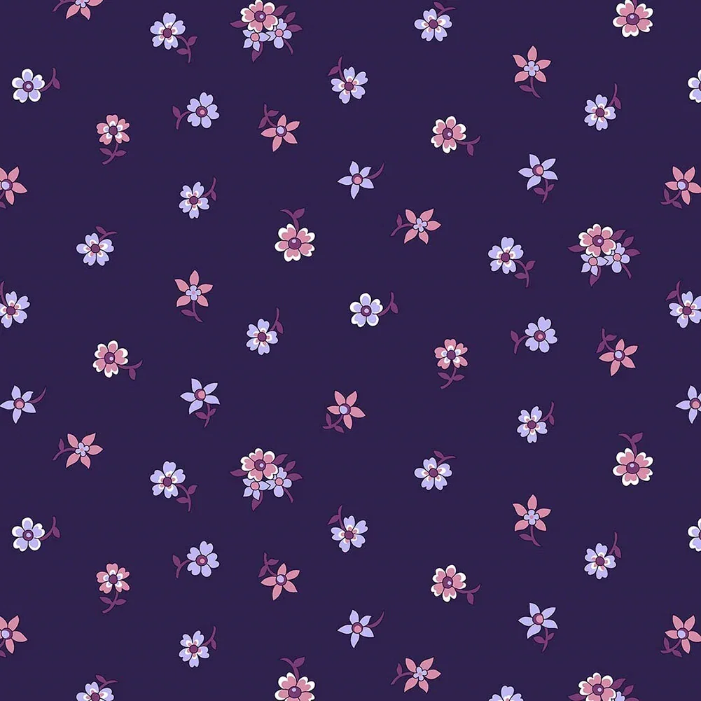 Image of Liberty Art Fabrics Purple Hampton Sprig Lasenby Quilting Cotton