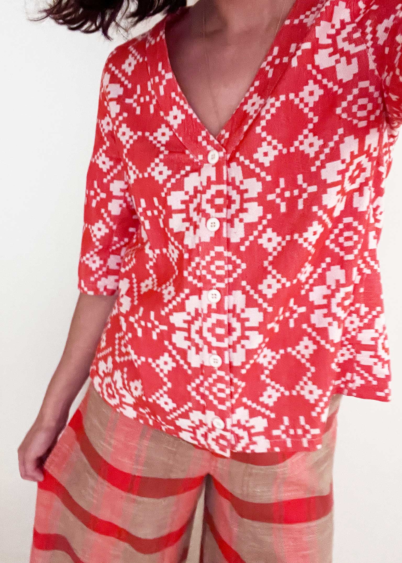 bree blouse love and quimby pant lipstick