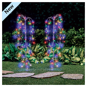 Solar Willow Stakes, Set of 2