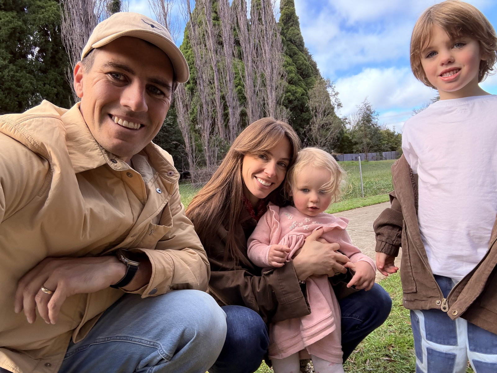 With my wife, Becky, and our two kids, Albie and Edith. @Supplied