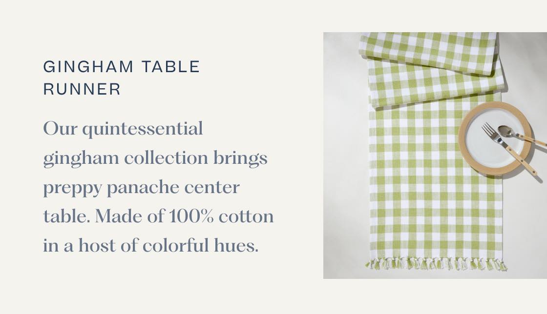 Gingham Table Runner