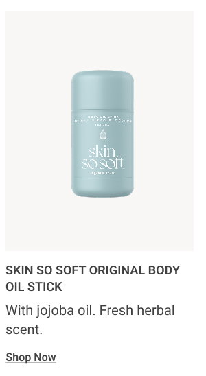 Skin So Soft Original Body Oil Stick With jojoba oil. Fresh herbal scent. Shop Now 