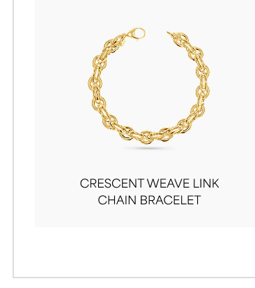 Crescent Weave Link Chain Bracelet