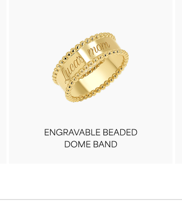 Engravable Beaded Dome Band