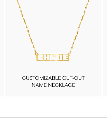 Customizable Cut-Out Name Necklace