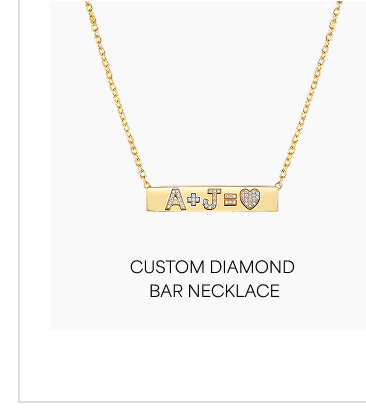 Custom Diamond Bar Necklace